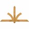 Ekena Millwork Redmond Rough Sawn Timber Gable Bracket, Western Red Cedar, 60"W x 32"H x 2"D x 4"F, 13/12 Pitch GBW060X32X0204RED00RWR - alternate 1